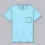 light blue short-sleeve crew neck t-shirt image